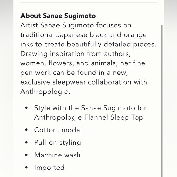 Sunae Sugimoto for Anthropologie Sleep Pants - Picture 11 of 11